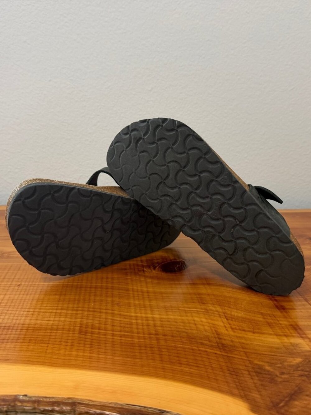 Birkenstock Gizeh Black Leather Thong Slip On Sandals  Women's Size 38 (7-7.5) - Picture 7 of 9